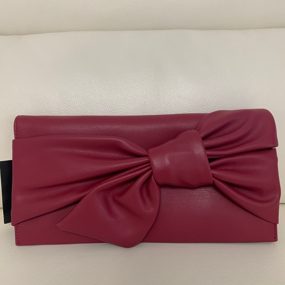 I-N-C Bowah Clutch/Shoulder Bag In Berry